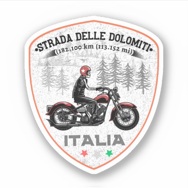 Pegatina Strada statale 48 delle Dolomiti (Anverso)