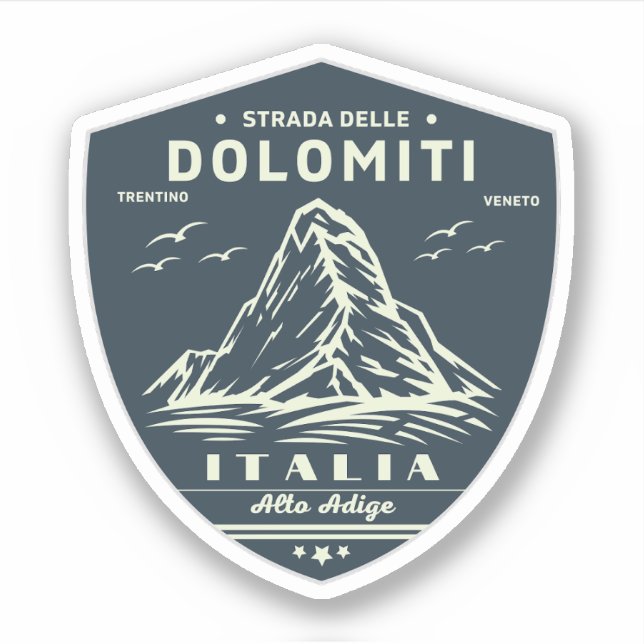 Pegatina Strada statale 48 delle Dolomiti (Anverso)