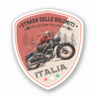 Pegatina Strada statale 48 delle Dolomiti