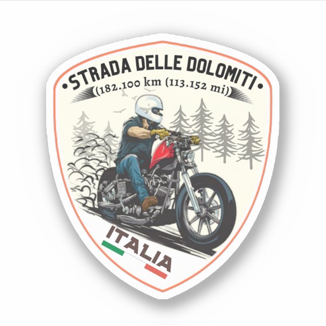 Pegatina Strada statale 48 delle Dolomiti 1 (Anverso)