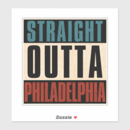 Pegatina Straight Outta Philadelphia Pennsylvania PA EE.UU.
