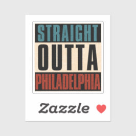 Pegatina Straight Outta Philadelphia Pennsylvania PA EE.UU.