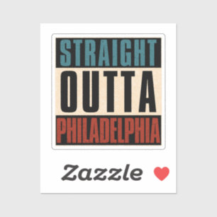 Pegatina Straight Outta Philadelphia Pennsylvania PA EE.UU.