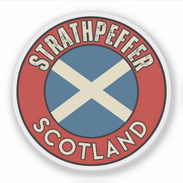 Pegatina Strathpeffer, Escocia (Anverso)