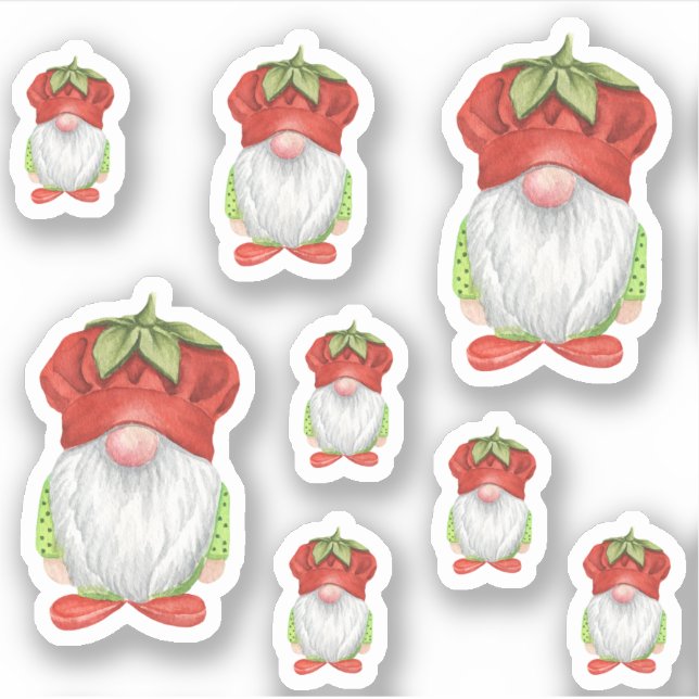 Pegatina Strawberry Gnome (Anverso)
