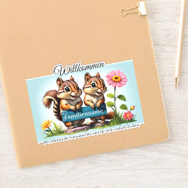 Pegatina Streifenhörnchen informieren