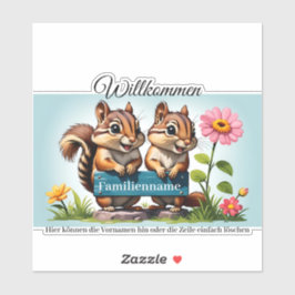 Pegatina Streifenhörnchen informieren