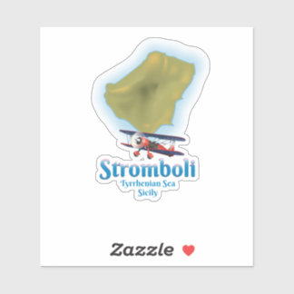 Pegatina Stromboli, mar Tirreno, Sicilia