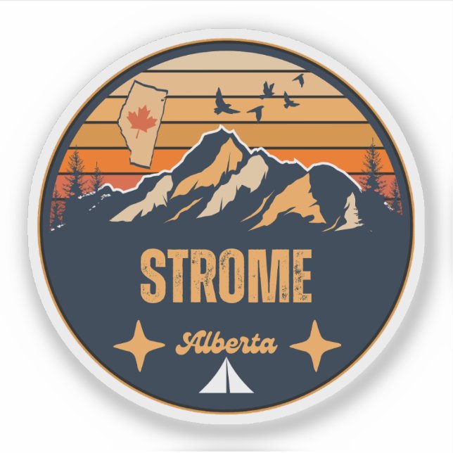Pegatina Strome, Alberta (Anverso)