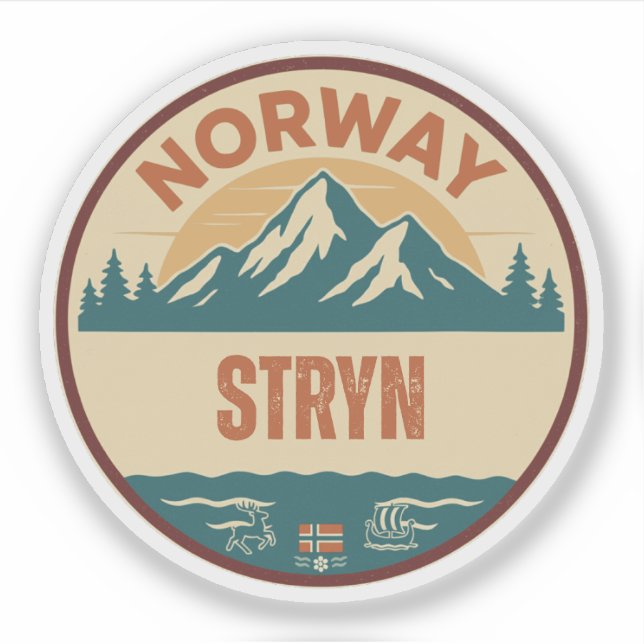 Pegatina Stryn, Noruega Noruega (Anverso)