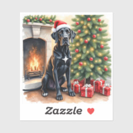 Pegatina Stunning Great Dane Christmas sticker
