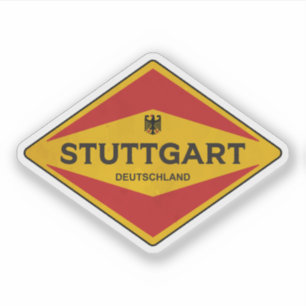 Pegatina Stuttgart Alemania Vintage
