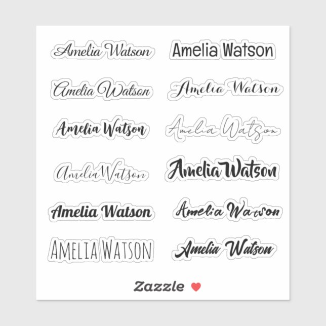 Pegatina Stylish Name Sticker (Hoja)