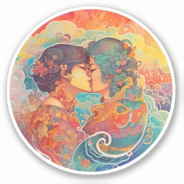 Pegatina Su amor, su camino (Anverso)