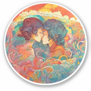 Pegatina Su amor, su camino