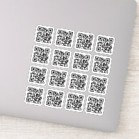 Su código QR cuadrado esquinas redondeadas Pegatin