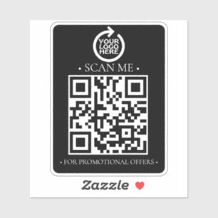 Pegatina Su código QR y su logotipo de empresa