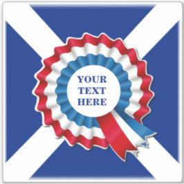 Pegatina Su contorno de rosette de texto