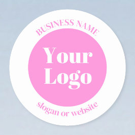 Pegatina Su logotipo comercial y plantilla de texto editabl