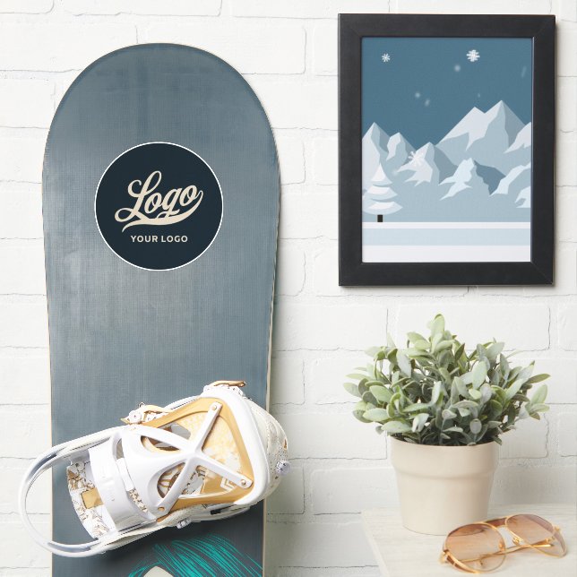 Pegatina Su logotipo en Blue Circle Snowboard Business Viny (snowboard)