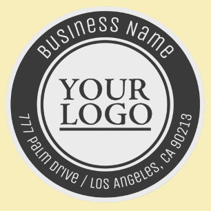 Pegatina Su logotipo, nombre comercial, dirección o cualqui