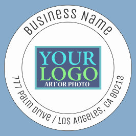 Pegatina Su logotipo, nombre comercial, dirección o cualqui