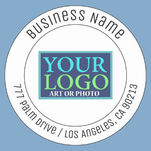 Pegatina Su logotipo, nombre comercial, dirección o cualqui