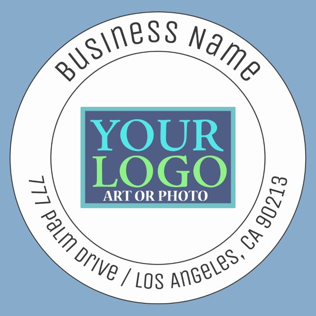 Pegatina Su logotipo, nombre comercial, dirección o cualqui (Subido por el creador)