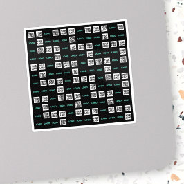 Pegatina Su logotipo o imagen | Patrón Zig Zag con dos imág