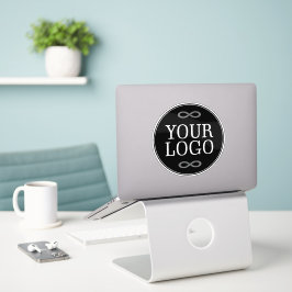 Pegatina Su Logotipo - Punto - Fondo NEGRO