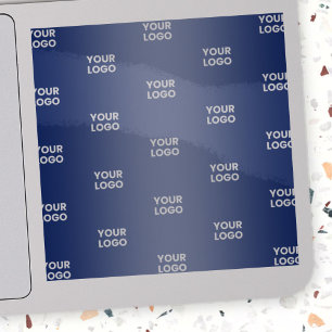 Pegatina Su logotipo repetido simple Azul transparente