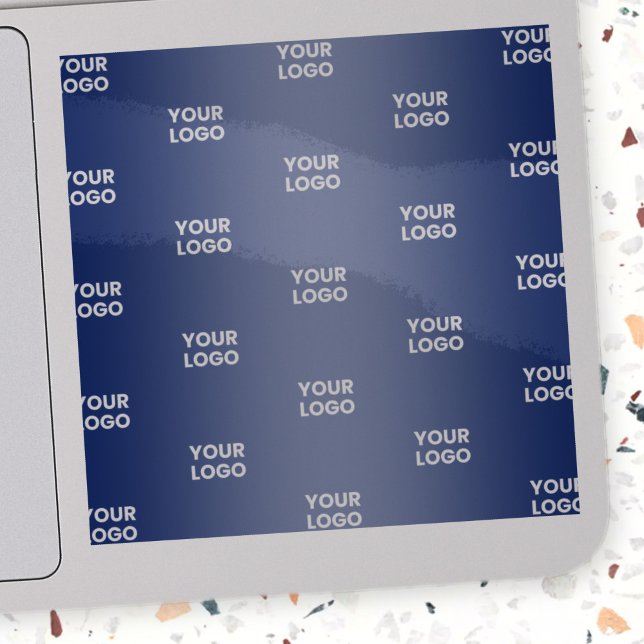 Pegatina Su logotipo repetido simple | Azul transparente (Subido por el creador)