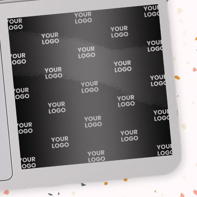 Pegatina Su logotipo repetido simple | Transparente y negro (Subido por el creador)