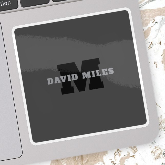 Pegatina Su nombre o nombre comercial | Gris Masculino Mode (Subido por el creador)