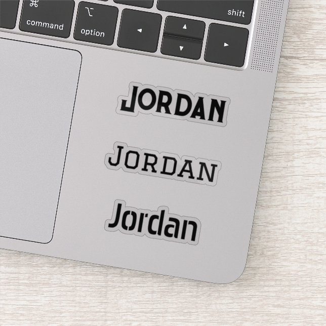 Pegatina Su nombre Versiones de tipo gráfico negro (Detalle)