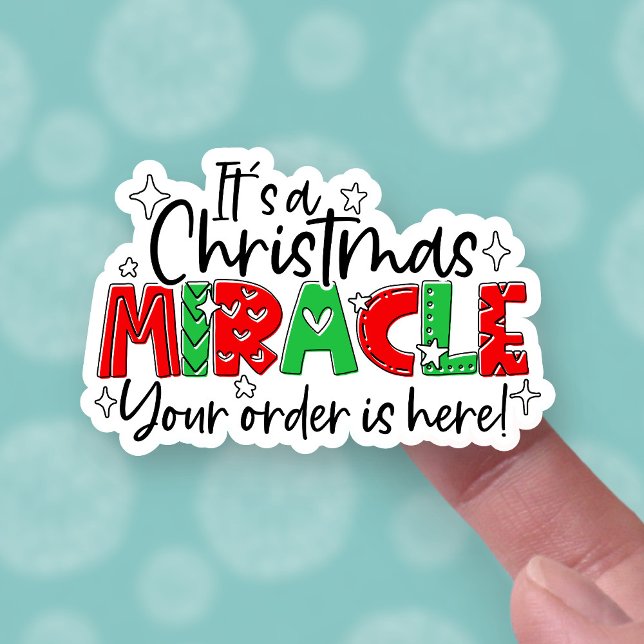 Pegatina Su pedido está aquí Navidades Milacle Cute Busines (Subido por el creador)