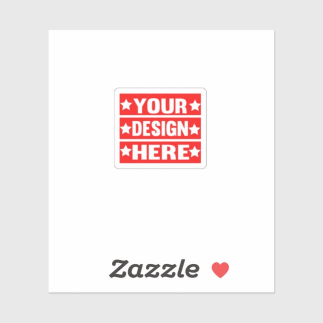 Pegatina Su Personalizado de diseño aquí (Hoja)