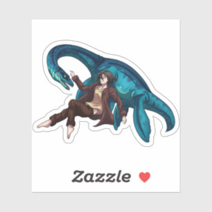 Pegatina Subacuático con un Plesiosaurio