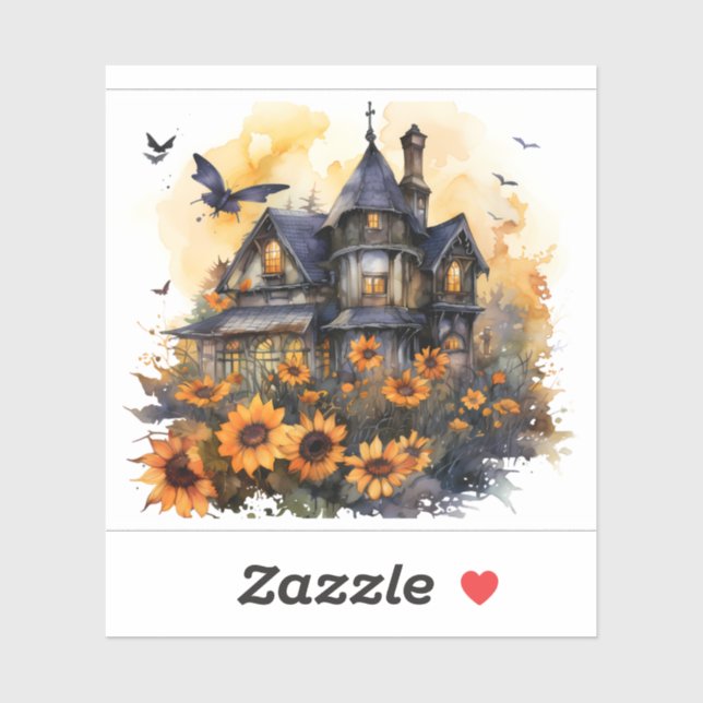 Pegatina "Sublimación de Halloween" "Diseño fantasmal" "Per (Hoja)