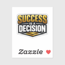 Pegatina Success Gold Typography on Black