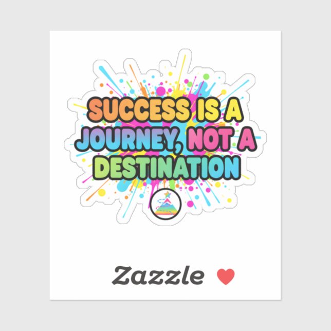 Pegatina Success Is a Journey Motivational Quote Design (Hoja)