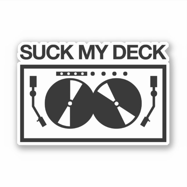 Pegatina Suck My Deck (Anverso)