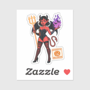 Pegatina Sucubus Personalizado de Halloween - Oscuro y jugu