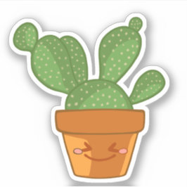 Pegatina Suculento estético Cactus Flor planta