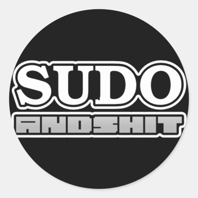 Pegatina sudo H4cked (Anverso)