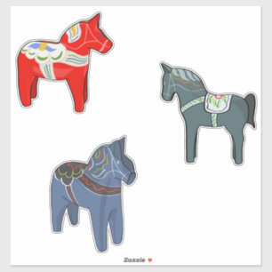 Pegatina Suecia Dala Horse Dalecarlian Sueco
