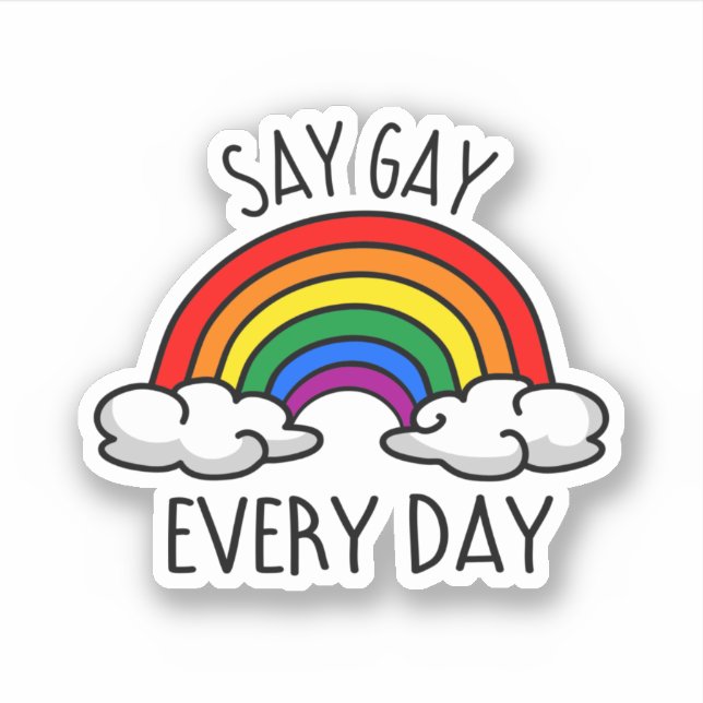 Pegatina Suena gay (Anverso)