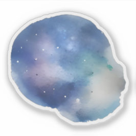 Pegatina Sueños celestes: Una exploración acuarela