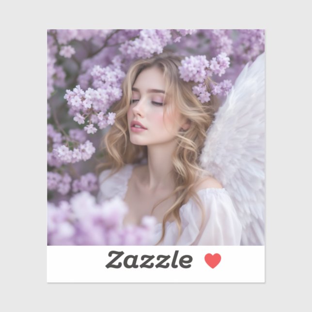 Pegatina Sueños de Lilac - Ángel de la Primavera Serene (Hoja)