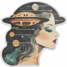 Pegatina Sueños de UFO UAP